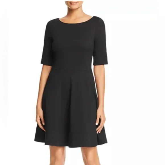 Kate Spade New York Boat Neck Ponte 3/4 Sleeves Black Dress Office Classic ,XL - Picture 1 of 8